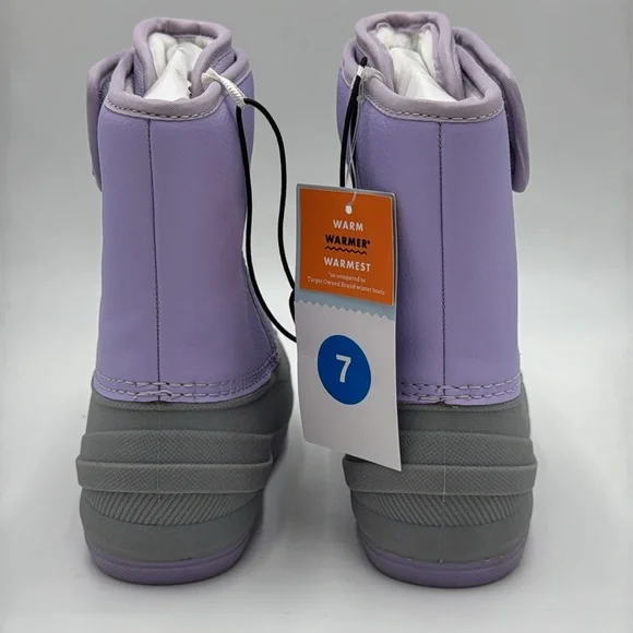NWT Cat & Jack Purple Winter Boots Toddler Size 7 - Picture 5 of 17